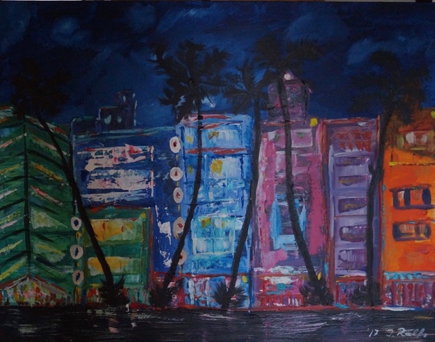 Art Deco District (Acryl auf Leinwand) ist ein Bild von Dirk Ralfs zur aktuellen online-Ausstellung der Künstlergruppe Kunst & Bündig.