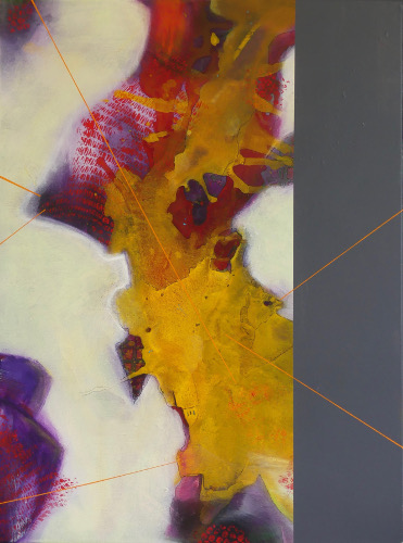 Support (Collage auf Leinwand) ist ein Bild von Gabriele Vanselow zur aktuellen online-Ausstellung der Künstlergruppe Kunst & Bündig.