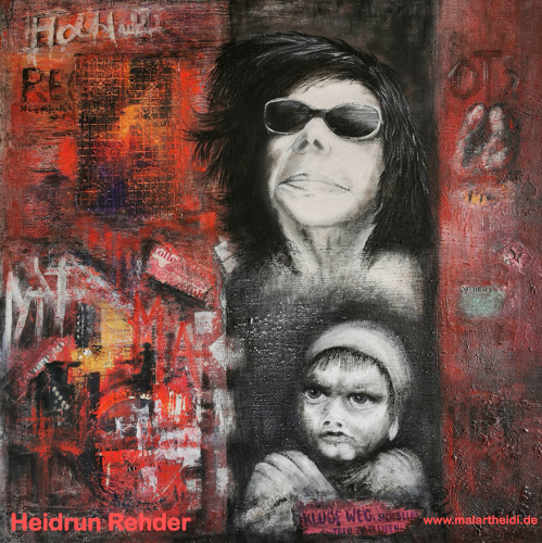 Lebensweg (Acryl auf Leinwand) ist ein Bild von Heidrun Rehder zur aktuellen online-Ausstellung der Künstlergruppe Kunst & Bündig.